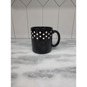 Waechtersbach Black & White Coffee Mug,‎ Ceramic Polka Dots 12 Oz Cup, W Germany